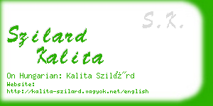 szilard kalita business card